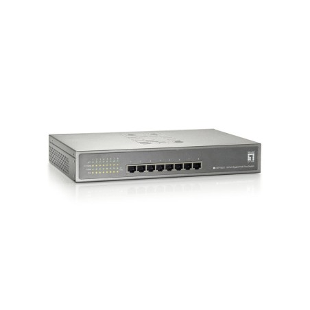 Switch level one gep-0821 no gestion  8p  poe 10/100/1000 poe plus 123.2w