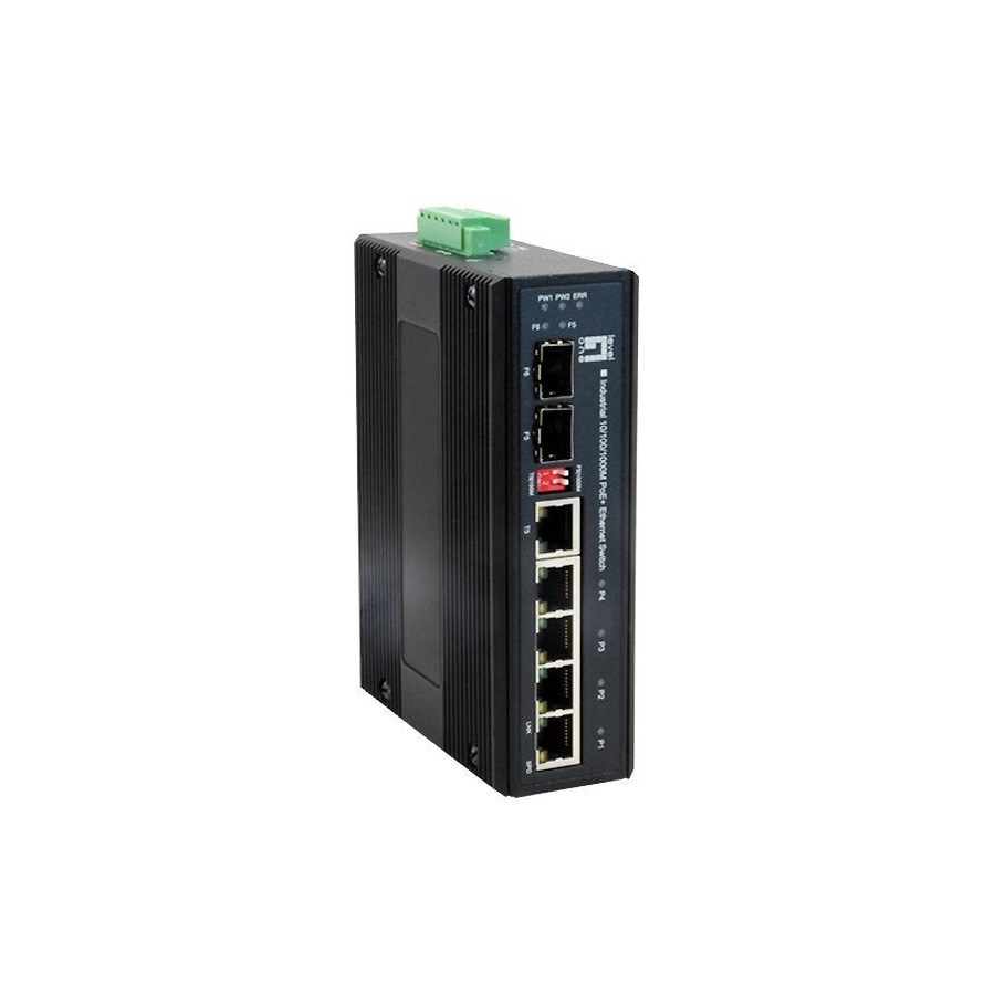 Switch industrial level one 4p 10/100/1000 poe + 1 sfp + 1 combo