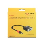 Delock adaptador usb 3.0 tipo-a macho a vga hembra