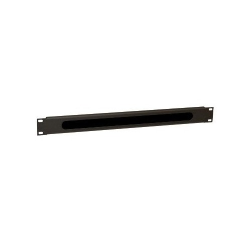 Wp guía cable con cepillo 1u black  ral 9005