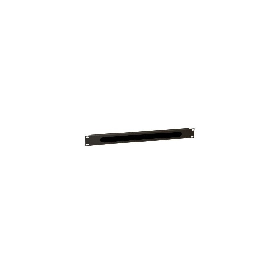 Wp guía cable con cepillo 1u black  ral 9005