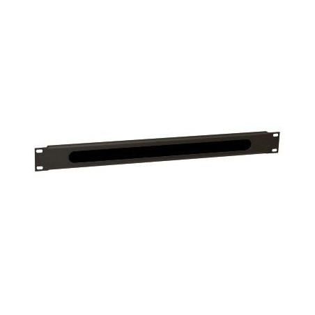 Wp guía cable con cepillo 1u black  ral 9005