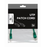 Gembird cable de red cat.5e utp 0.25 mts verde