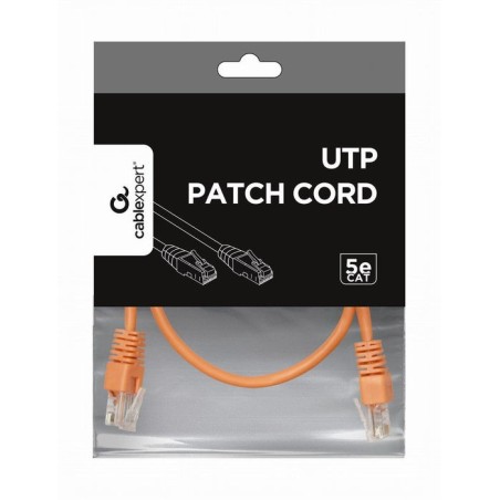 Gembird cable de red cat.5e utp 0.25 mts naranja