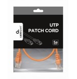 Gembird cable de red cat.5e utp 0.25 mts naranja