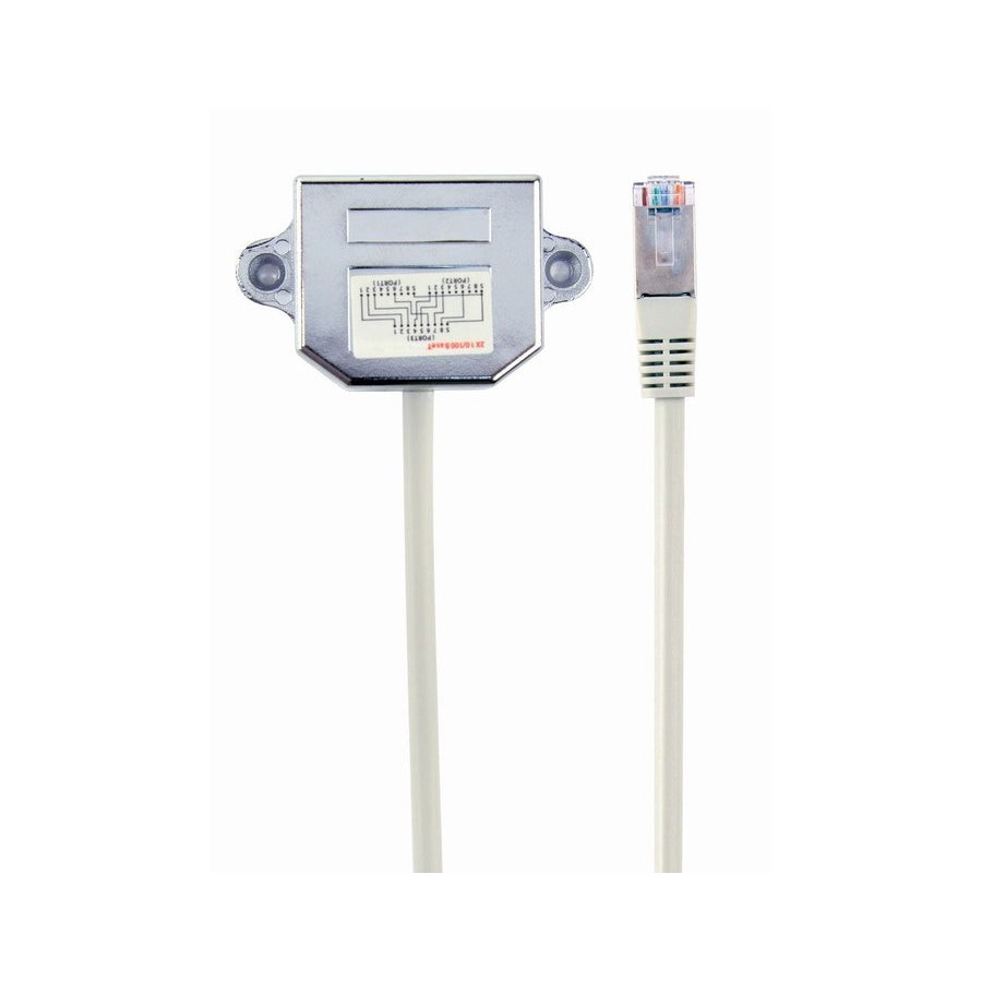 Gembird red splitter 8p8c 1xrj45(m) a 2xrj45(h) ft