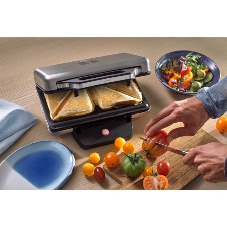 Sandwichera  wmf 0415150011 800 w negro, plata