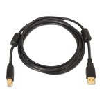 Aisens cable usb 2.0 impresora con ferrita - tipo a macho a tipo b macho - 2m - negro
