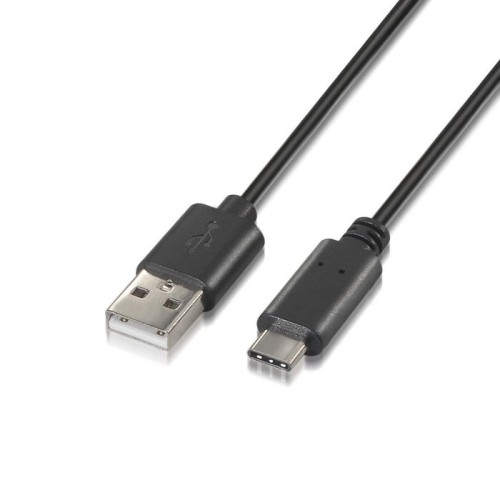 Aisens cable usb tipo c a usb a 2.0 - carga rapida - 0.50m - negro