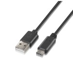 Aisens cable usb tipo c a usb a 2.0 - carga rapida - 0.50m - negro