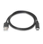 Aisens cable usb tipo c a usb a 2.0 - carga rapida - 0.50m - negro