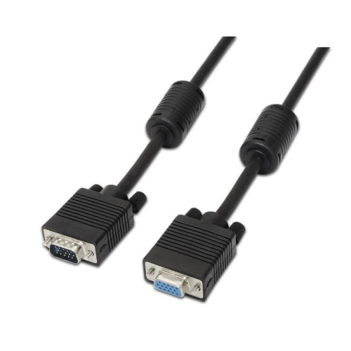 Aisens cable svga con ferrita - hdb15/macho-hdb15/hembra - 1.80m - negro