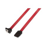 Aisens cable sata iii datos 6g datos acodado con anclajes - 0.5m para disco duro sata i - ii - iii ssd - rojo