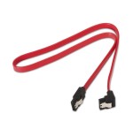 Aisens cable sata iii datos 6g datos acodado con anclajes - 0.5m para disco duro sata i - ii - iii ssd - rojo