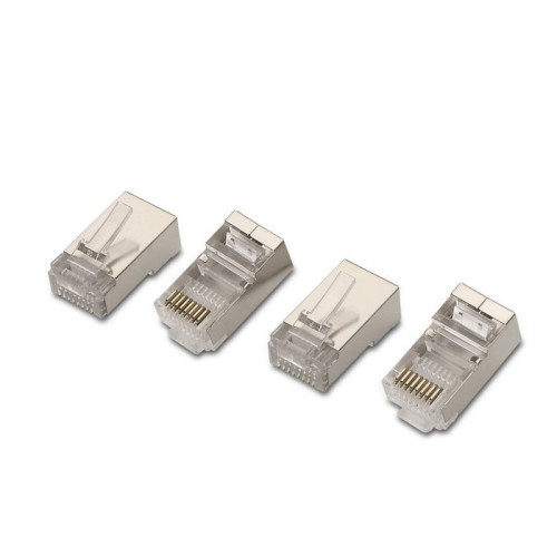 Aisens pack de 10 conectores rj45 8 hilos ftp cat.6 awg24 - plata
