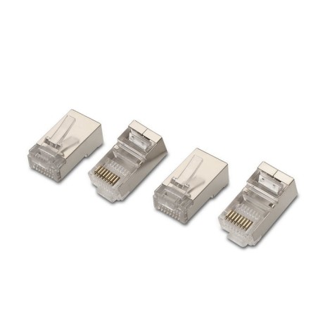 Aisens pack de 10 conectores rj45 8 hilos ftp cat.6 awg24 - plata