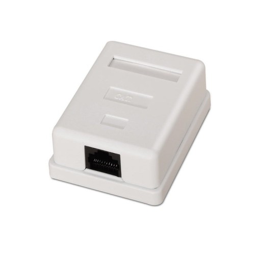 Aisens roseta de superficie rj45 cat.6 utp 1 toma - blanco