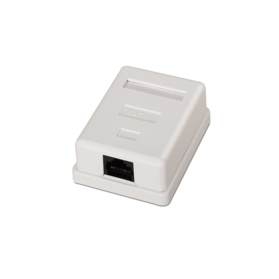 Aisens roseta de superficie rj45 cat.6 utp 1 toma - blanco