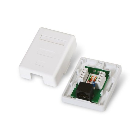 Aisens roseta de superficie rj45 cat.6 utp 1 toma - blanco
