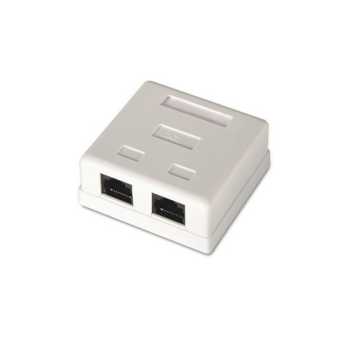 Aisens roseta de superficie rj45 cat.6 utp 2 tomas - blanco
