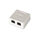 Aisens roseta de superficie rj45 cat.6 utp 2 tomas - blanco
