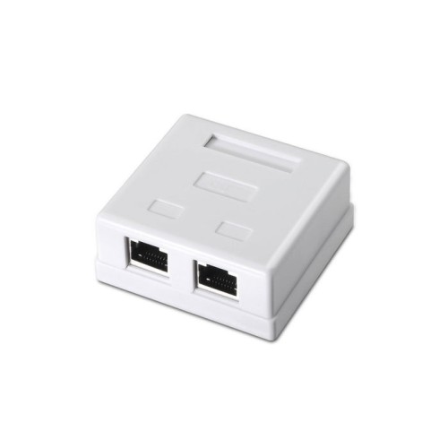 Aisens roseta de superficie rj45 cat.6 ftp 2 tomas - blanco