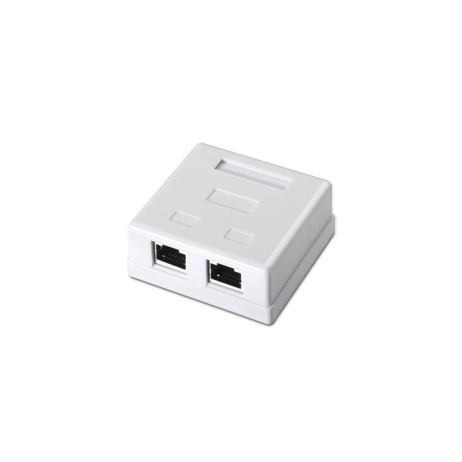Aisens roseta de superficie rj45 cat.6 ftp 2 tomas - blanco