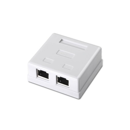 Aisens roseta de superficie rj45 cat.6 ftp 2 tomas - blanco