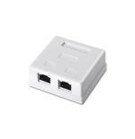 Aisens roseta de superficie rj45 cat.6 ftp 2 tomas - blanco