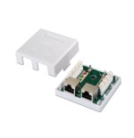 Aisens roseta de superficie rj45 cat.6 ftp 2 tomas - blanco