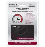 Lector de tarjetas externo pny high performance reader 3.0 usb 3.2 gen 1 [3.1 gen 1] negro