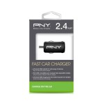 Pny cargador de coche carga rápida 2.4a x1 usb negro