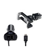 Pny road kit ( soporte + cargador doble + dual cable)