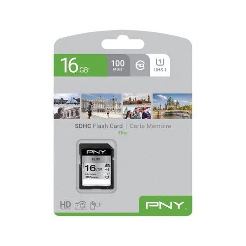 Pny elite 16 gb sdhc uhs-i clase 10