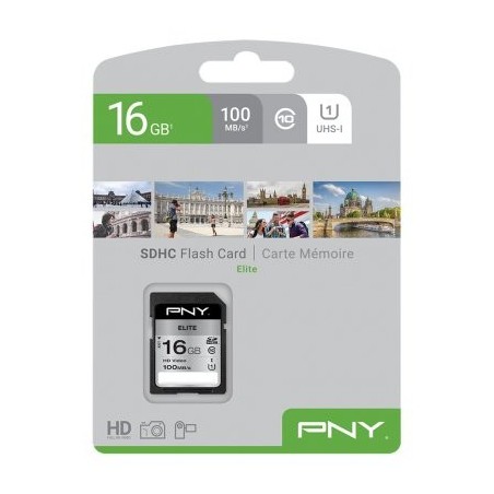 Pny elite 16 gb sdhc uhs-i clase 10