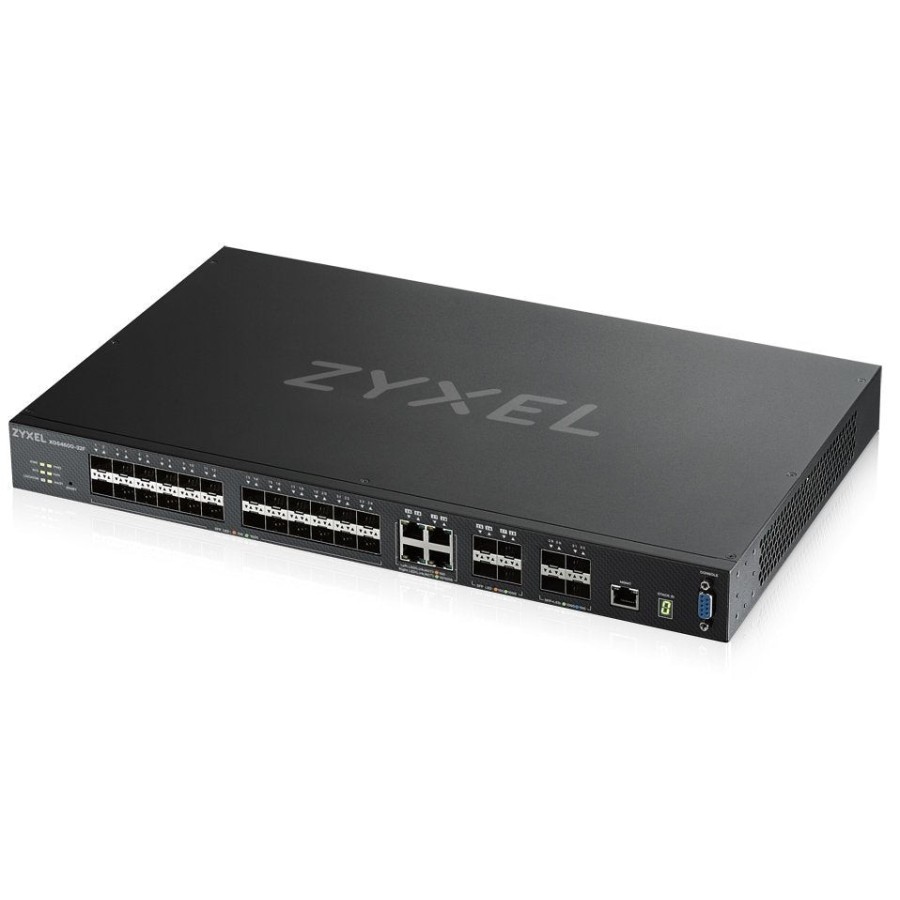 Zyxel xgs4600-32f l3 managed switch 24 port gig sfp 4 dual pers and 4x10g sfp+ stackable dual psu