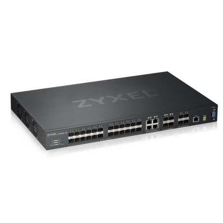 Zyxel xgs4600-32f l3 managed switch 24 port gig sfp 4 dual pers and 4x10g sfp+ stackable dual psu
