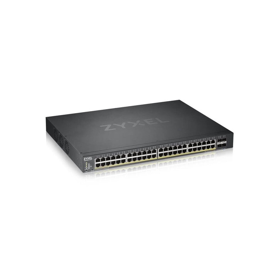Switch zyxel 52 puertos smart managed serie xs poe 48x gb 4x 10gb sfp+