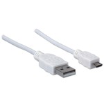 Manhattan 323987 cable usb 1 m 2.0 usb a micro-usb b blanco