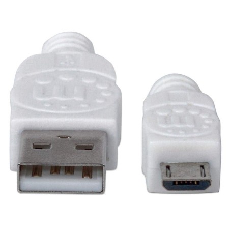 Manhattan 323987 cable usb 1 m 2.0 usb a micro-usb b blanco