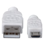 Manhattan 323987 cable usb 1 m 2.0 usb a micro-usb b blanco