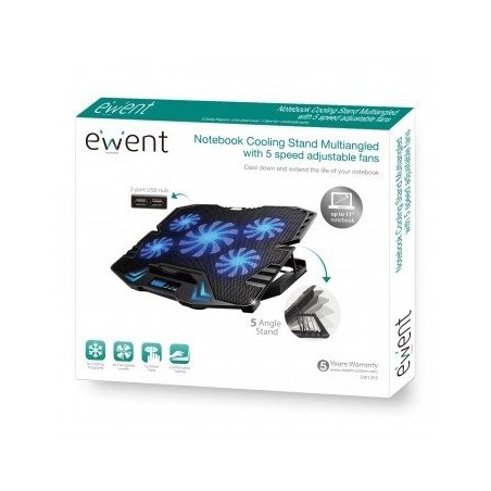 Ewent base de refrigeracion para portatiles hasta 17"