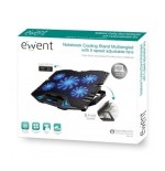 Ewent base de refrigeracion para portatiles hasta 17"