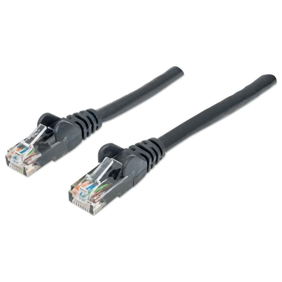 Intellinet patchkabel rj45 u/utp cat6 0.50m hebelschutz schw