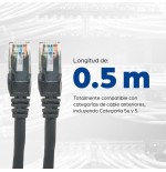 Intellinet patchkabel rj45 u/utp cat6 0.50m hebelschutz schw