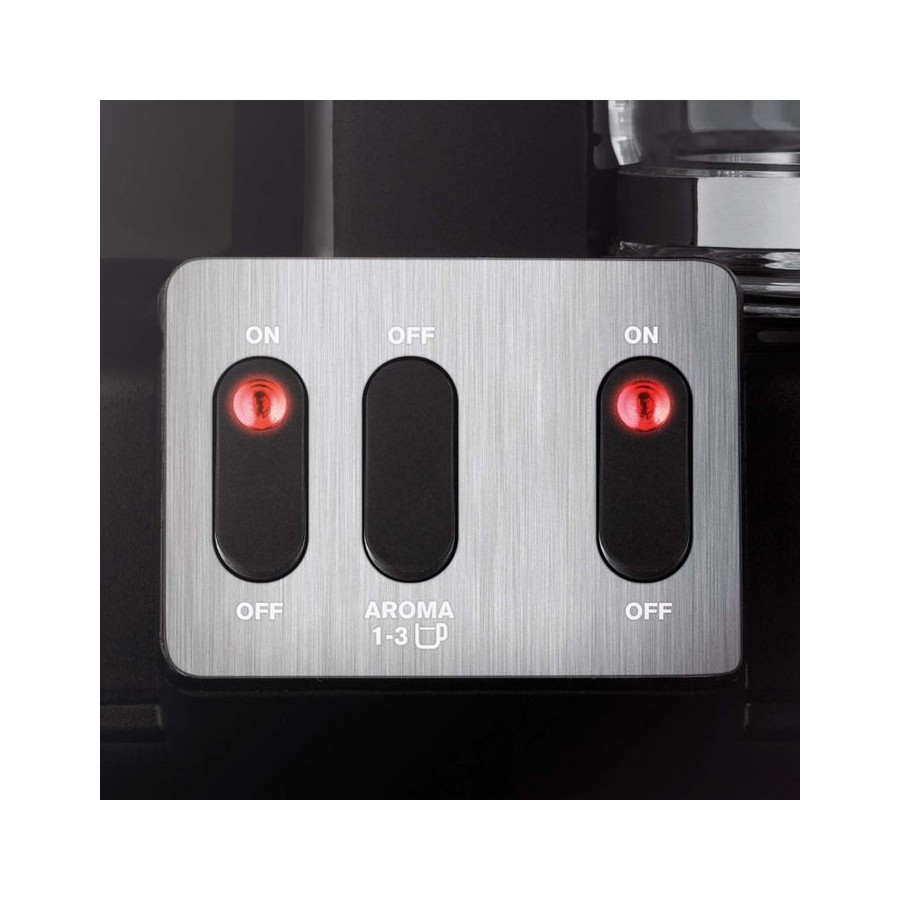 Cafetera de goteo krups duothek plus 1 l, 2200 w, negro