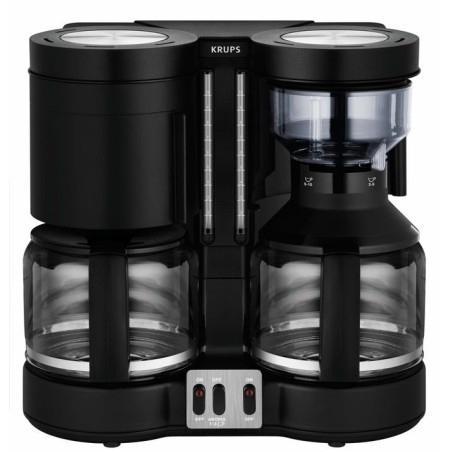 Cafetera de goteo krups duothek plus 1 l, 2200 w, negro
