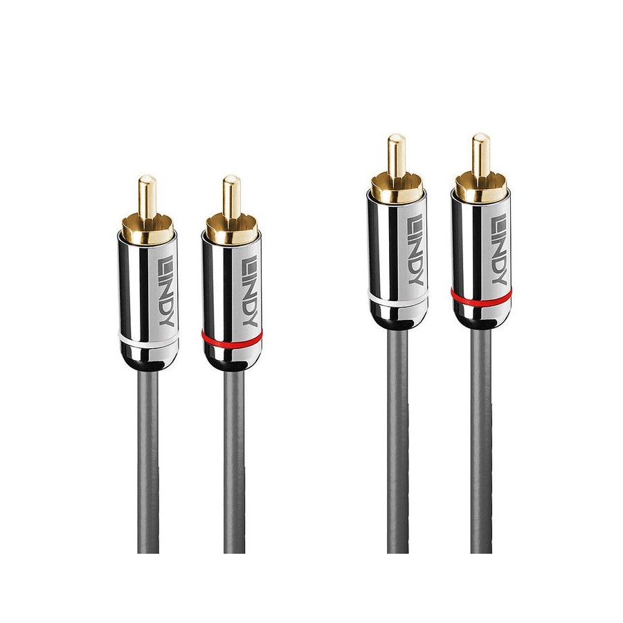 Lindy 35348 cable de audio 5 m 2 x rca antracita