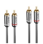 Lindy 35348 cable de audio 5 m 2 x rca antracita