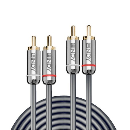 Lindy 35348 cable de audio 5 m 2 x rca antracita
